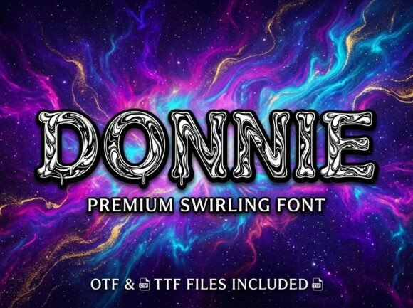 Donnie Typeface: Bold Display for Psychedelic Campaigns