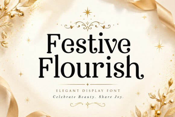 Festive Flourish Font for Elegant Branding