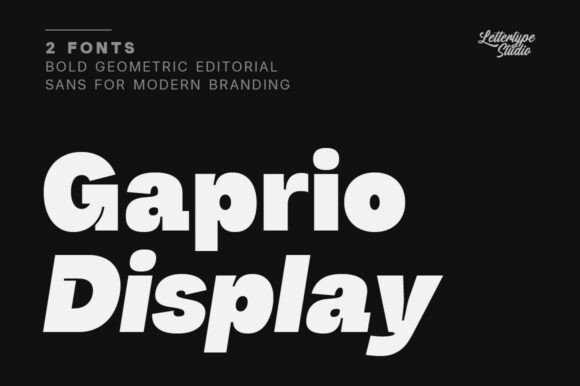Gaprio Display Typeface for Modern Web Design