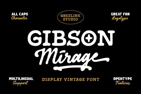 Gibson Mirage Sans: The Perfect Display Font for Crafters