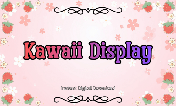 Kawaii Display Font for Sweet Craft Designs