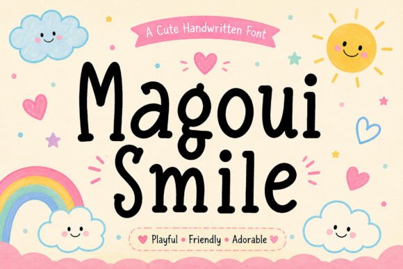 Magoui Smile Typeface for Editorial Design
