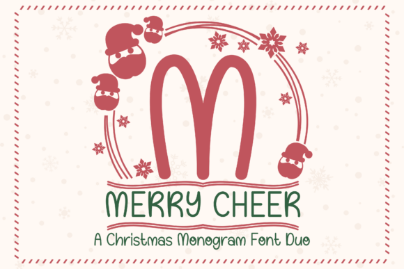 Merry Cheer Monogram Typeface for Festive Branding