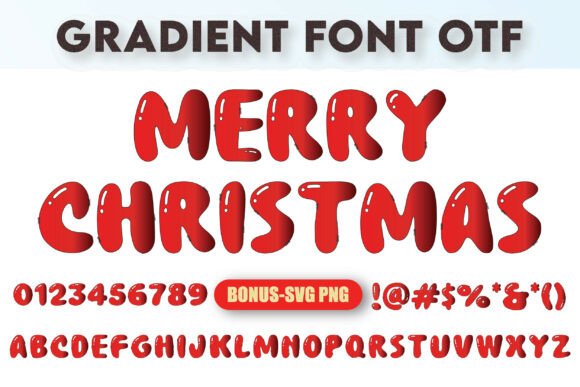 Merry Christmas Gradient Font for Festive Campaigns