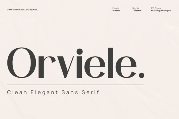 Orviele Typeface for Premium Web Design