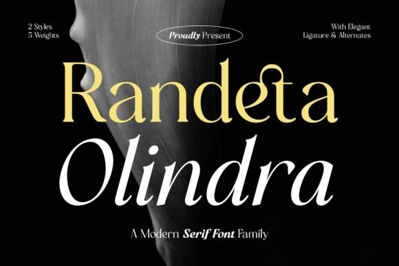 Randeta Olindra Typeface for Modern Branding