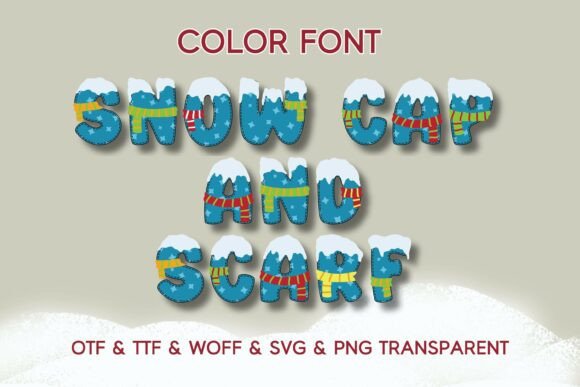 Snow Cap and Scarf Typeface for Festive Branding
