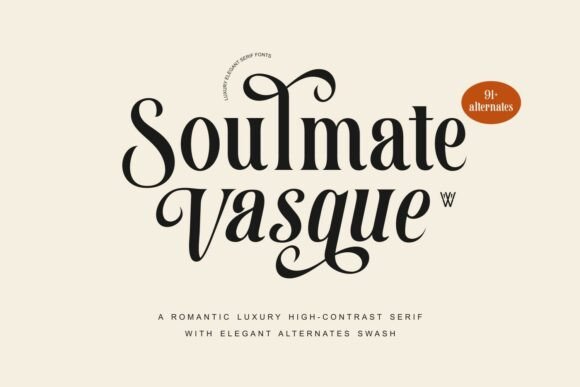 Soulmate Vasque: A Luxurious Serif Font for Makers