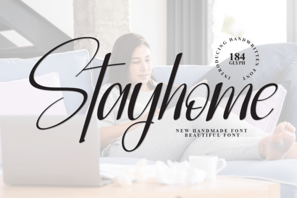 Stayhome: A Whimsical Handwritten Font for Branding