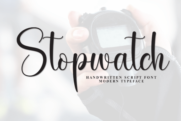 Stopwatch Typeface for Warm Branding Projects