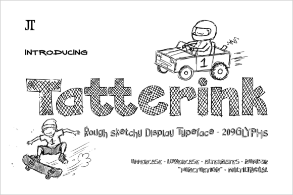 Tatterink: A Rough Sketch Typeface for Bold Branding