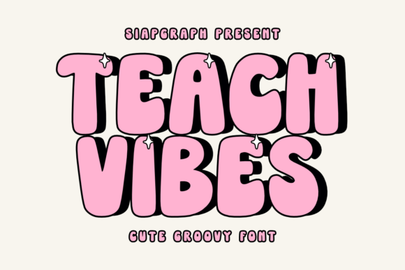 Teach Vibes: A Retro Display Font for Modern Brands