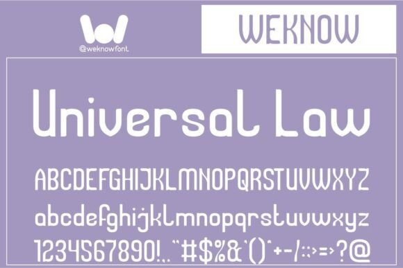 Universal Law Typeface for Makers