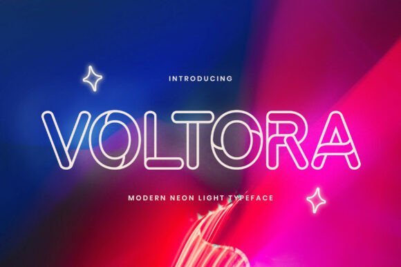 Voltora Neon Typeface for Bold Branding