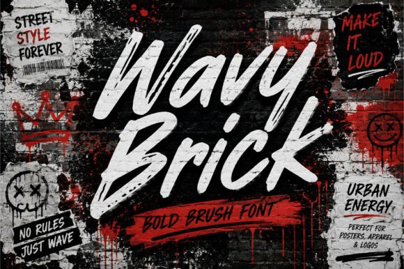 Wavy Brick Font: A Bold Script for Modern Design